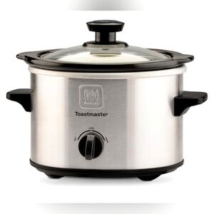 Toastmaster Stainless Steel Slow Cooker w/ Removable Stoneware Bowl, 1.5-Quart